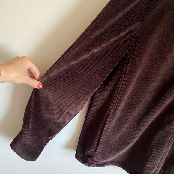 ST JOHN Sport Brown Corduroy Full Zip Collared Jacket Women’s L Large - Picture 6 of 12